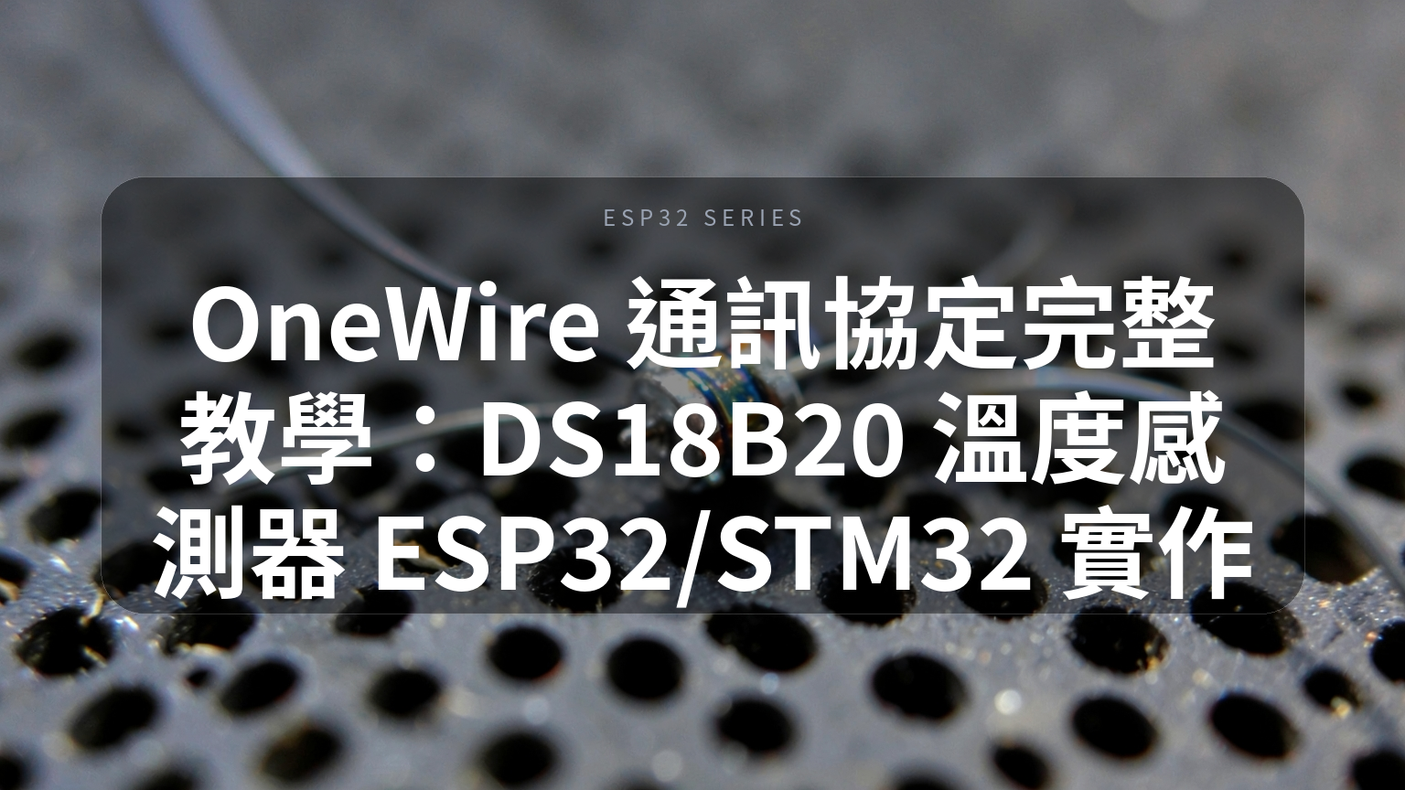 OneWire 通訊協定與 DS18B20 完整教學封面